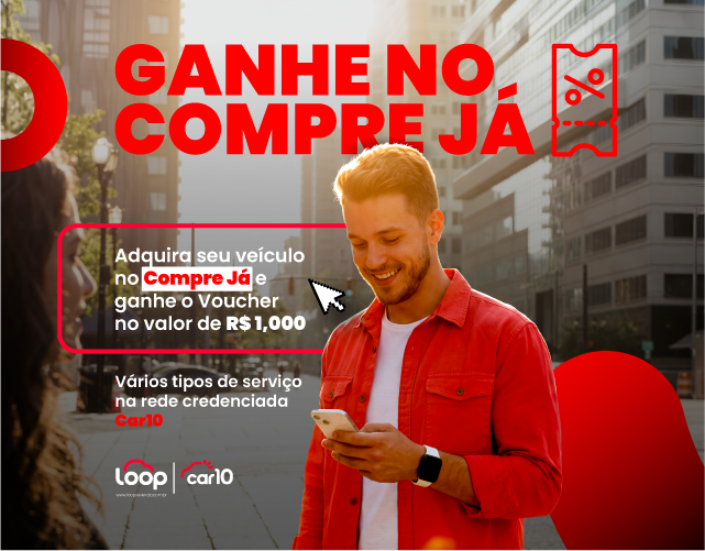 Ganhe no Compre já - Compre um veículo no catalogo e ganhe R$ 1.000 em serviços automotivos