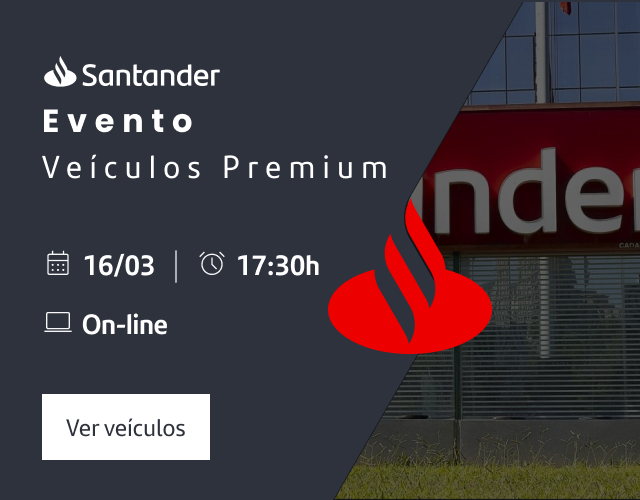 Evento Veículos Premium Santander, dia 16 de março as 17:30h da tarde de forma online